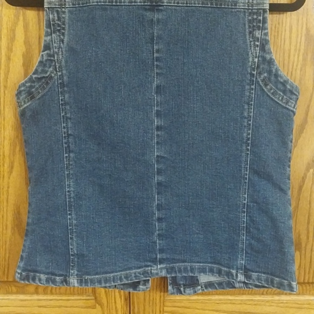 Relativity Women's Denim Vest Size Small Medium Blue Wash Y2K Western Indie 90's - Picture 11 of 12